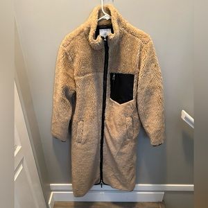 Anine Bing Ryder Long Fleece Coat - size small